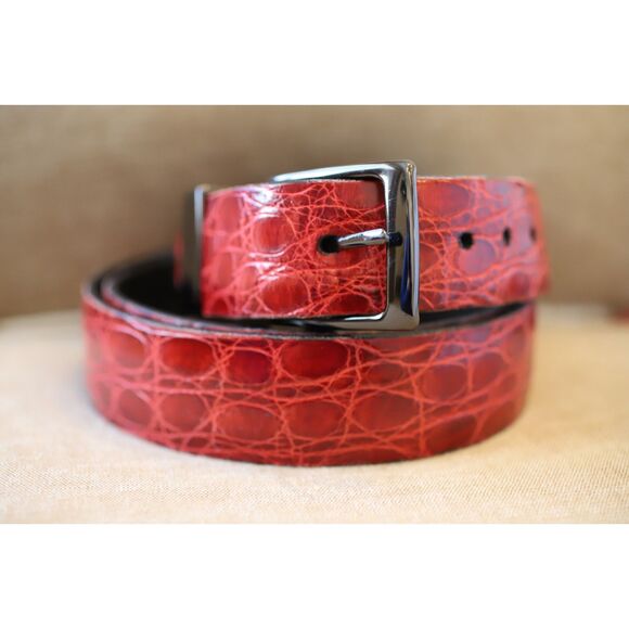 Genuine Alligator Belly Blue Jr Jacob Hill Custom Belt Tint Blue 55in - Picture 1 of 1